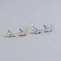 Graduation CZ Olive Leaves Branch 925 Sterling Silver Stud Earrings