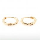 Twisted Circle 925 Sterling Silver Leverback Earrings