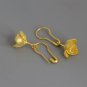 Jasmine Flower 925 Sterling Silver Leverback Earrings