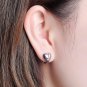 Cute Mini Heart 925 Sterling Silver Hoop Earrings