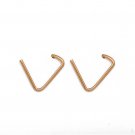Men Triangle Smooth 925 Sterling Silver Stud Earrings