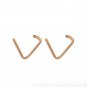 Men Triangle Smooth 925 Sterling Silver Stud Earrings