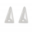 Hollow Triangle Line 925 Sterling Silver Stud Earrings