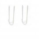 Men Streamline 925 Sterling Silver Stud Earrings