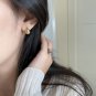 Cute Croissant Bread 925 Sterling Silver Hoop Earrings