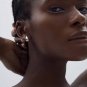 Cute Mini Water Drop 18k Gold Plated S999 Sterling Silver Stud Earrings