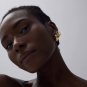 OK Hand S999 Sterling Silver Hollow Light Exaggerated Earrings (Pre-Sale)