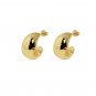 Modern Thickness S999 Sterling Silver Huggie Hoop Earrings (Pre-Sale)