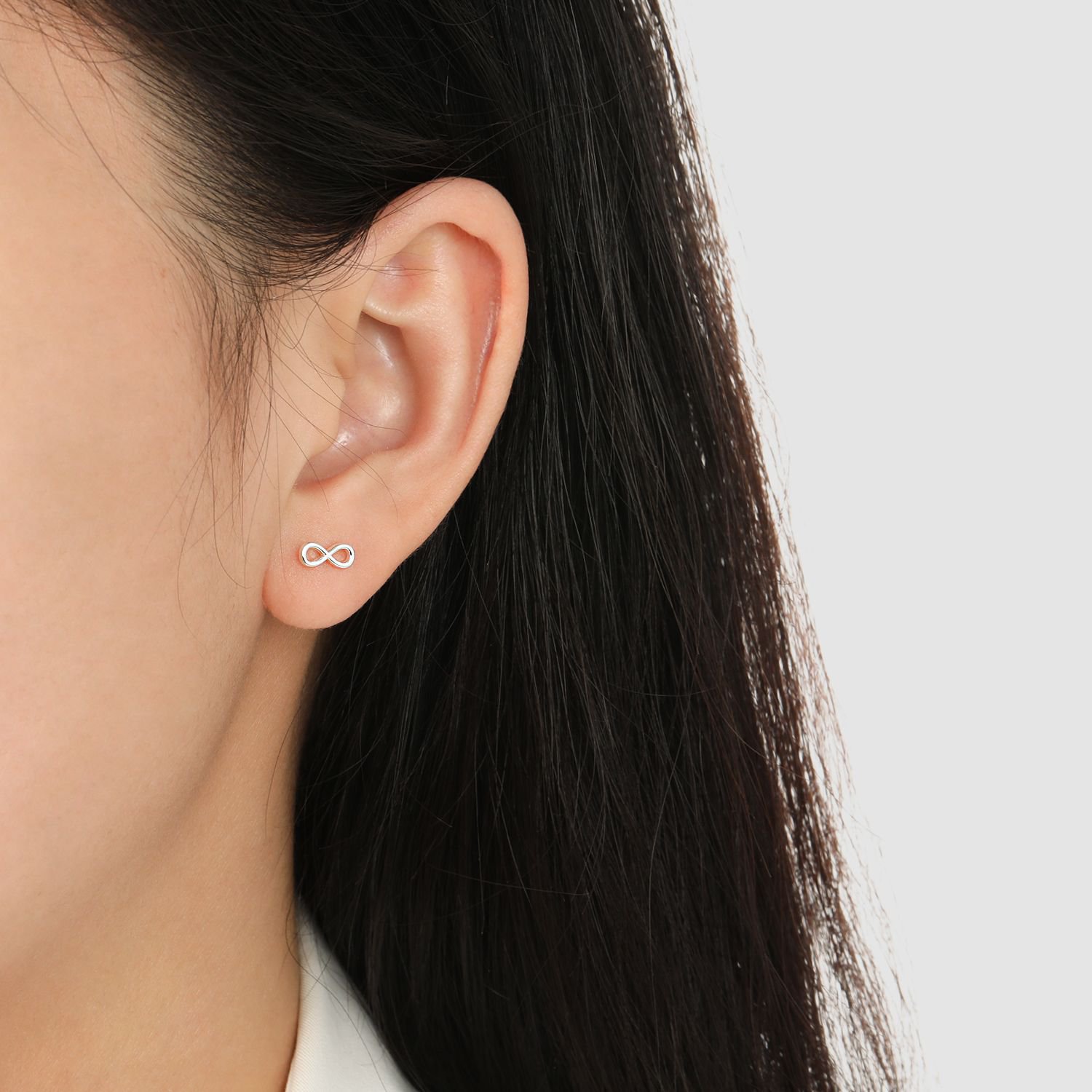 Gift Hollow Infinite &acirc;�� 925 Sterling Silver Stud Earrings
