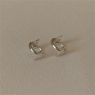 Mini Shining Four Pointed Star 925 Sterling Silver Hoop Earrings