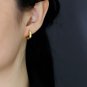 Geometry Gear Pattern 925 Sterling Silver Hoop Earrings