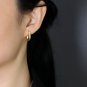 Fashion Geometry Pattern U Shape 925 Sterling Silver Hoop Earrings