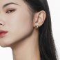 Casual Round Irregular Surface Button 925 Sterling Silver Stud Earrings