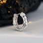Simple Irregular Surface 925 Sterling Silver Hoop Earring (Single)