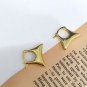 Fashion Irregular Square Bag 925 Sterling Silver Hoop Earrings