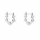Delicate Hollow Flowers Circle 925 Sterling Silver Leverback Earrings