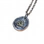 Men Green All-seeing Eye 925 Sterling Silver Round DIY Pendant