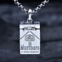 Vintage Men Marlboro Cigarette 925 Sterling Silver DIY Pendant