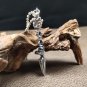Chinese Traditional Weapon 925 Sterling Silver Vintage Men DIY Pendant