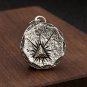 Vintage Men Triangle Red Eye 925 Sterling Silver Cobweb DIY Pendant