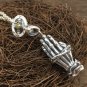 Men Vintage The Praying Hands 925 Sterling Silver  DIY Pendant