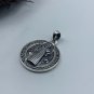 Men Vantage Exorcist Saint Portrait Coin 925 Sterling Silver DIY Pendant