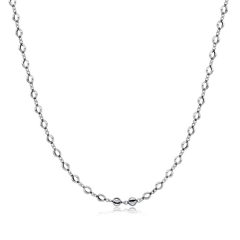 Retro Interlaced Ring 925 Solid Sterling Silver Necklace