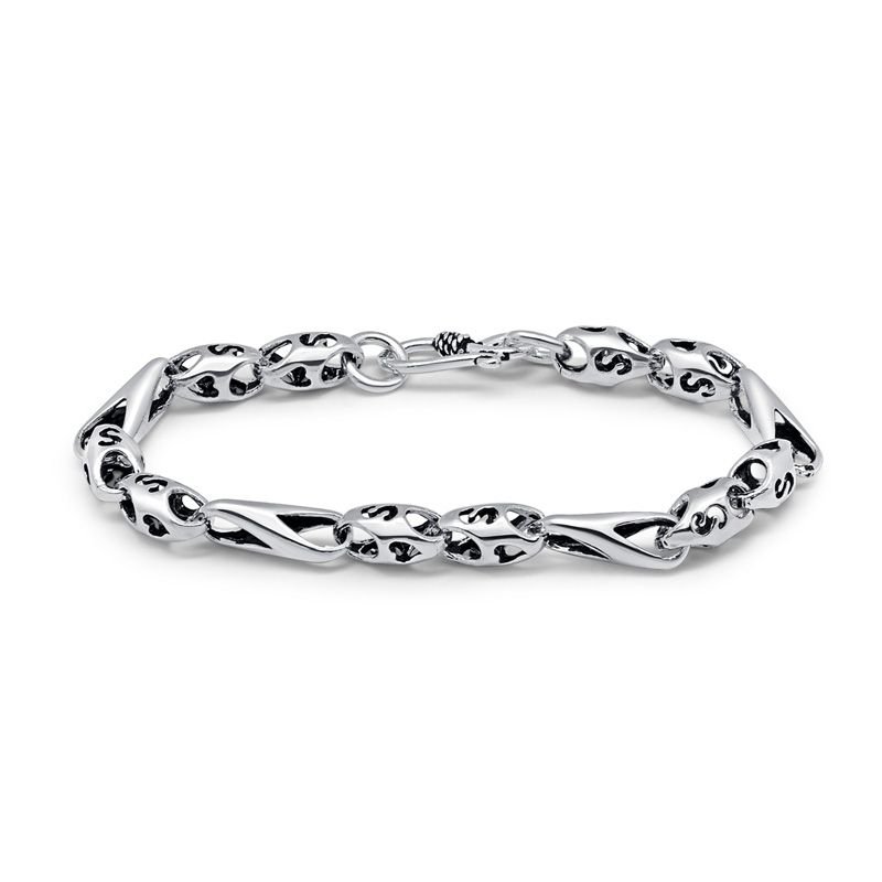 925 Solid Sterling Silver Men's Bracelet