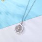 Hollow Eye Cubic Zirconia Shell Pearl 925 Sterling Silver Necklace