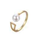 Classic Shell Pearl Triangle 925 Sterling Silver Adjustable Ring Classic Shell Pearl Triangle 925 Sterling Silver Adjustable Ring