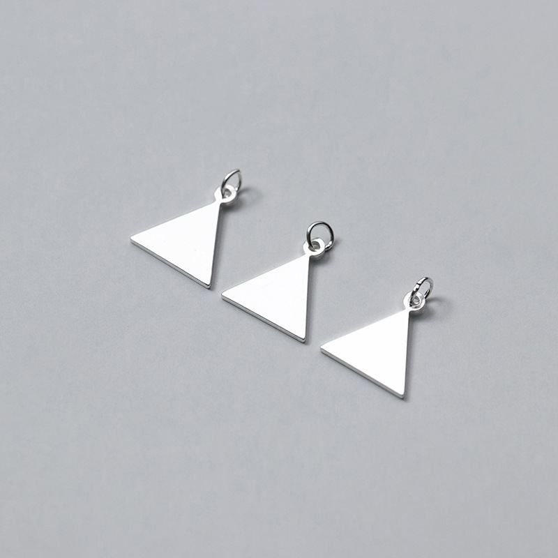 Geometry Equilateral Triangle 925 Sterling Silver DIY Charm