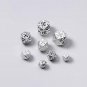 Hollow Rhombus Geometry 925 Sterling Silver DIY Bead Caps