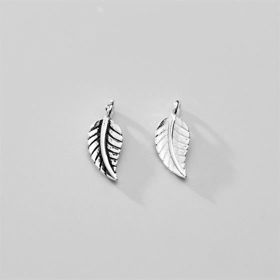 Vintage Leaf 925 Sterling Silver DIY Charm