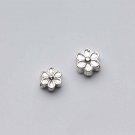 Cute Mini Flower DIY 925 Sterling Silver Spacer