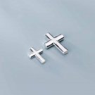 Simple Cross 925 Sterling Silver DIY Bead Caps