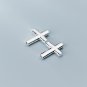 Simple Cross 925 Sterling Silver DIY Bead Caps