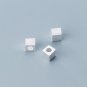 Simple Geometry Cube 925 Sterling Silver DIY Bead Caps