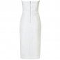 Strapless Sleeveless Lace Up Over Knee Bodycon Dress