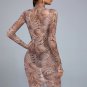 High Neck Long Sleeve Distinctive Mini Dress