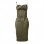 Strappy Sleeveless Striped Midi Bodycon Dress