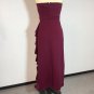 Strapless Sleeveless Frill Maxi Bodycon Dress