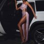 One Shoulder Sleeveless Maxi Rhinestone Bodycon Dress H01294