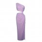 One Shoulder Sleeveless Maxi Rhinestone Bodycon Dress H01294