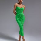 Strappy Ruched Midi Dress