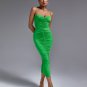 Strappy Ruched Midi Dress