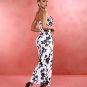 Bow Embellished Floral Jacquard Long Dress