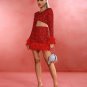 Feather Trim Sequin Mesh Prom Dress