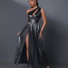 One Shoulder High Split Maxi Dress