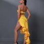 Yellow Strapless Cutout Jina Gown