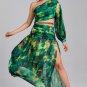 One Shoulder Chain Floral Maxi Dress